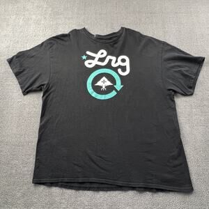 LRG Shirt Adult 2XL XXL Black Short Sleeve Casual Streetwear Men's